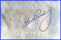 Authentique et Rarissime Autographe Signed ELVIS PRESLEY sur Carte Vintage 1959