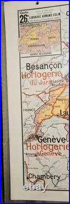Authentique et superbe carte Scolaire Ancienne Vidal-Lablache N°26 Suisse