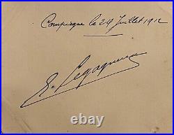 Autographe AVIATION Georges LEGAGNEUX (1882-1914)