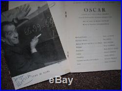 Autographe Dédicace ORIGINAL de LOUIS de FUNES Page Programme OSCAR 1959