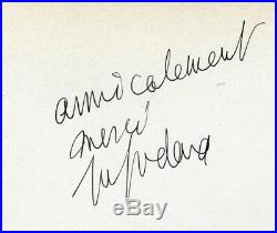 Autographe Dédicace ORIGINAL du cinéaste JEAN LUC GODARD sur page Livre d'or