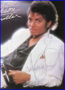 Autographe Dédicace du Roi de la Pop MICHAEL JACKSON sur photo Encadrement Luxe