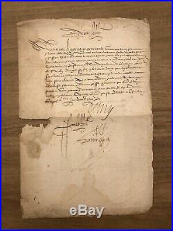 Autographe Henri IV 1600