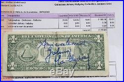 Autographe JOHNNY HALLYDAY Dedicace sur Dollar, Concert LAS VEGAS 1996 T. B. État