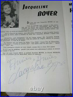Autographe Jacques Brel sur programme gala des Etoiles 16 juin 1961