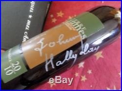 Autographe Johnny Hallyday signé main, Bouteille Johnny Hallyday Wine Diffusion