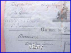 Autographe Napoleon Bonaparte Nomination Officier Art Revolution Empire