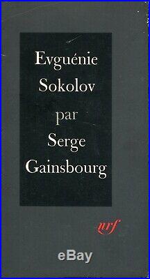 Autographe ORIGINAL de SERGE GAINSBOURG sur son livre Euguénie SOKOLOV 1980