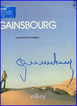 Autographe ORIGINAL du Chanteur SERGE GAINSBOURG sur Pochette LP 33T 1979