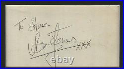 Autographe ORIGINAL signed du Musicien BRIAN JONES Ex ROLLING STONES