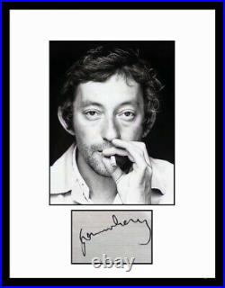 Autographe original de Serge Gainsbourg Dédicace Signé 13 Décembre 1980