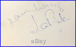 Autographe original de Serge Gainsbourg (et Jane Birkin) Dédicace Signed 1976