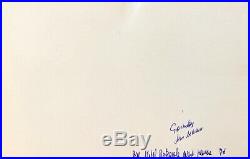 Autographe original de Serge Gainsbourg (et Jane Birkin) Dédicace Signed 1976
