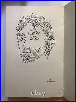 Autographe original de Serge Gainsbourg (et Jane Birkin) sur livre Signed