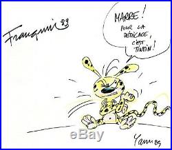 Autographe (s) dédicace (s) FRANQUIN BATEM YANN MARS LE NOIR MARSUPILAMI 1989