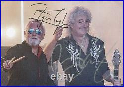 Autographes ORIGINAUX Group QUEEN Brian MAY & Roger TAYLOR Approbation PSA/DNA