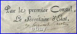 Autographes de BONAPARTE Premier Consul 1798 Brevet Géneral de Brigade ROBIN