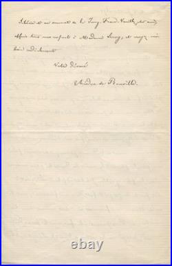 BANVILLE (Théodore Faullain de) 2 l. A. Signées, 1 à Catulle Mendès, 1 à Leroy BANVILLE (Théodore Faullain de) 2 l. A. Signées, 1 à Catulle Mendès, 1 à Leroy