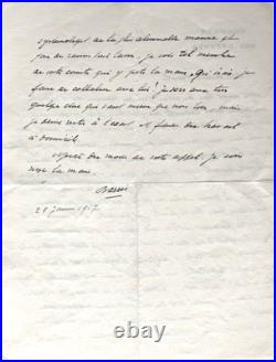 BARRES (Maurice) Lettres l'une de jeunesse, l'autre à Finot et Lettre de MORES