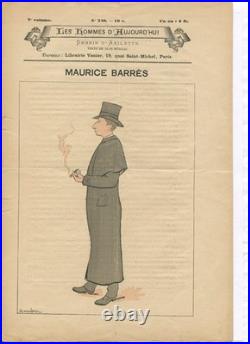 BARRES (Maurice) Lettres l'une de jeunesse, l'autre à Finot et Lettre de MORES
