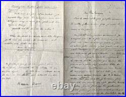 BARRES (Maurice) Lettres l'une de jeunesse, l'autre à Finot et Lettre de MORES