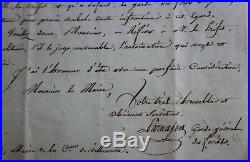 BATTUE AUX LOUPS L. A. S. Du GARDE GENERAL DES FORETS à SOUMARD MAIRE 1820
