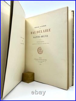 BAUDELAIRE et Sainte-Beuve Lettres autographes signées Vandérem Schuck