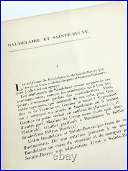 BAUDELAIRE et Sainte-Beuve Lettres autographes signées Vandérem Schuck