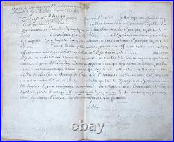 BREVET de CHIRURGIEN DE LA MARINE, Sr Labiche. Brest 1771, Signature de Louis XV