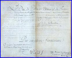 BREVET de CHIRURGIEN DE LA MARINE, Sr Labiche. Brest 1771, Signature de Louis XV