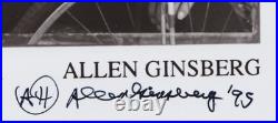 Beau portrait d'Allen Ginsberg par Robert Franck. Autographe d'Allen Ginsberg