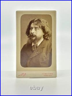 Beau portrait d'Alphonse Daudet par Nadar. 1891