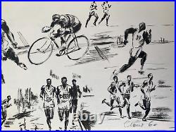 Belle Planche De Dessins Sportifs 1960 Athletisme (40)