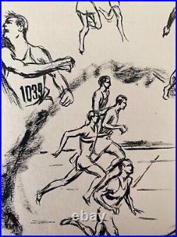 Belle Planche De Dessins Sportifs 1960 Athletisme Gymnastique. (9)