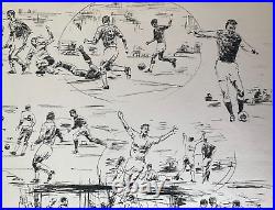 Belle Planche De Dessins Sportifs 1960 Football (12)