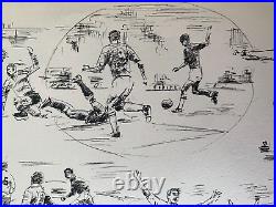 Belle Planche De Dessins Sportifs 1960 Football (12)