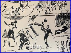 Belle Planche De Dessins Sportifs 1960 Football (15)