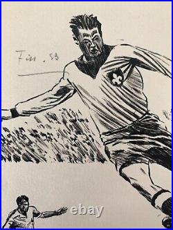 Belle Planche De Dessins Sportifs 1960 Football (31)