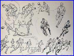 Belle Planche De Dessins Sportifs 1960 Rugby (20)