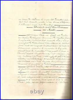 Bordeaux 1877. Rarissime et UNIQUE Partage Héritiers Mme Veuve Cruse. Lire état