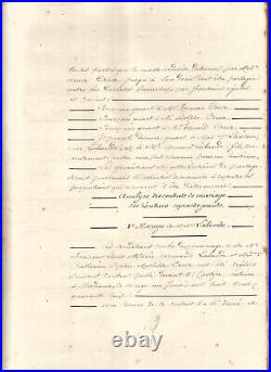 Bordeaux 1877. Rarissime et UNIQUE Partage Héritiers Mme Veuve Cruse. Lire état