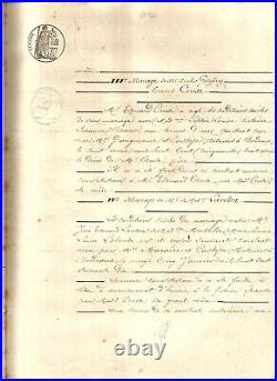 Bordeaux 1877. Rarissime et UNIQUE Partage Héritiers Mme Veuve Cruse. Lire état