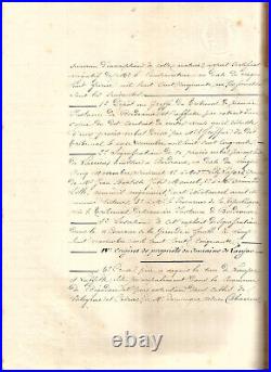 Bordeaux 1877. Rarissime et UNIQUE Partage Héritiers Mme Veuve Cruse. Lire état