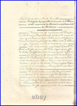 Bordeaux 1877. Rarissime et UNIQUE Partage Héritiers Mme Veuve Cruse. Lire état