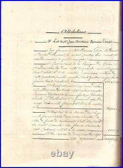 Bordeaux 1877. Rarissime et UNIQUE Partage Héritiers Mme Veuve Cruse. Lire état