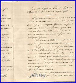 Bordeaux 1877. Rarissime et UNIQUE Partage Héritiers Mme Veuve Cruse. Lire état