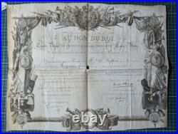 Brevet Garde nationale Sylvain Séglise 1816 Clermont-Tonnerre autographe