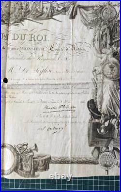 Brevet Garde nationale Sylvain Séglise 1816 Clermont-Tonnerre autographe