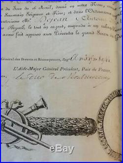 Brevet autorisant le port de la Décoration du Lys -Garde Nationale de Paris 1814