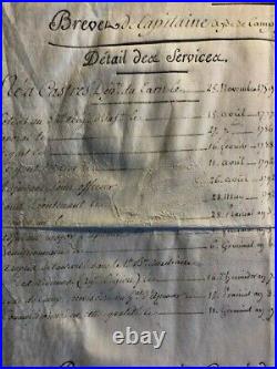 Brevet de capitaine signé de BERTHIER, BONAPARTE et MARET (1803)